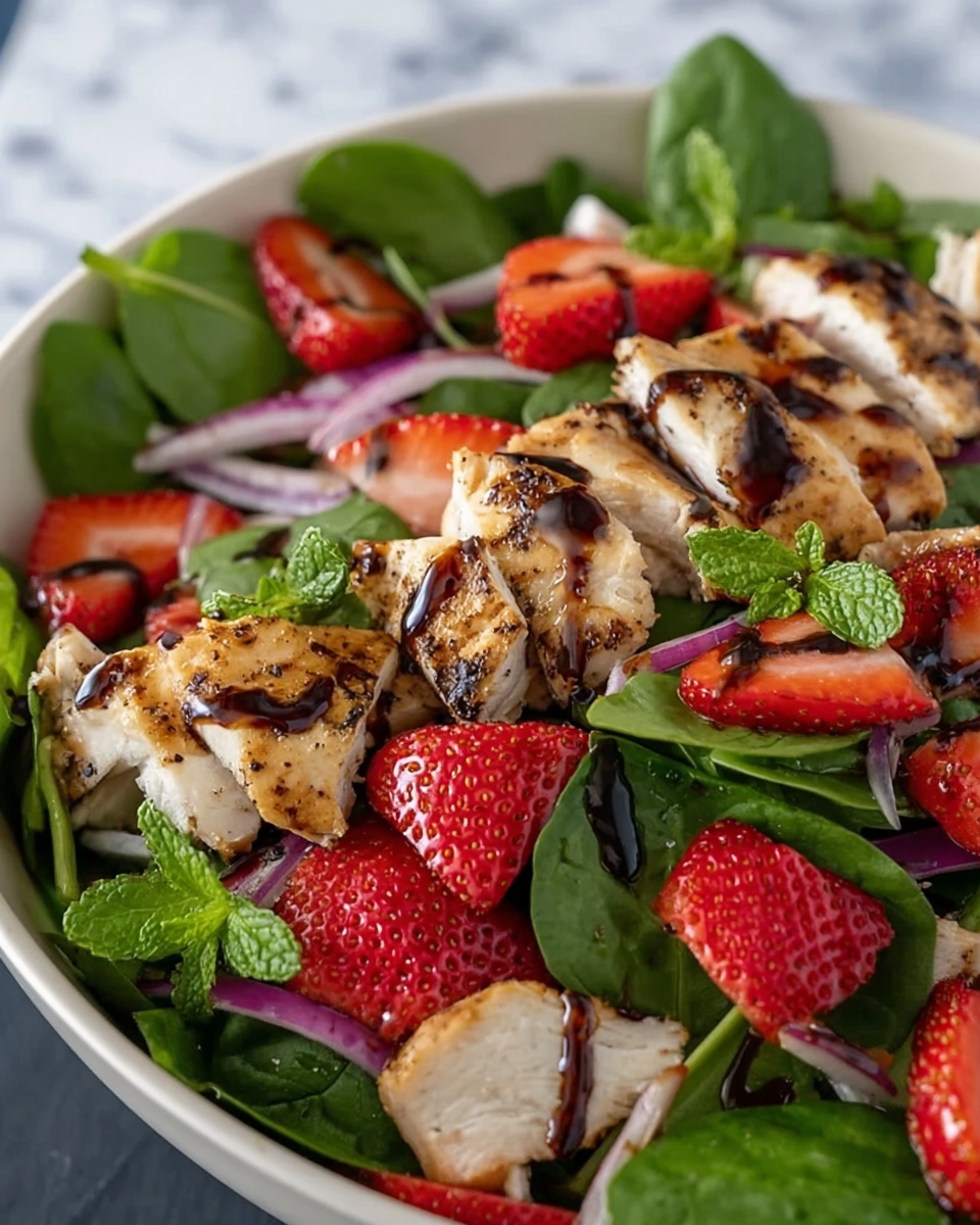Strawberry Chicken Salad with Balsamic Dressing Recipe - Recipe Image