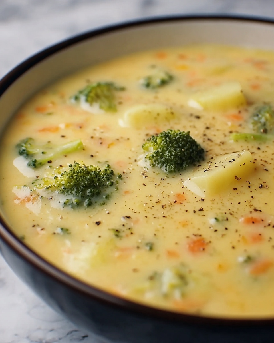 Cheddar Broccoli Potato Soup Recipe - Recipe Image
