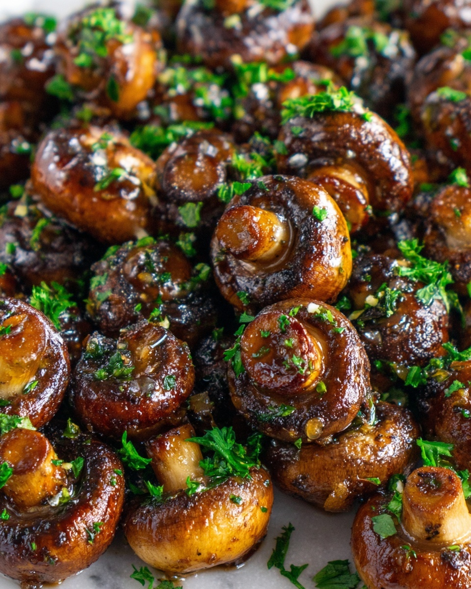 Balsamic Garlic Grilled Mushroom Skewers Recipe - Recipe Image