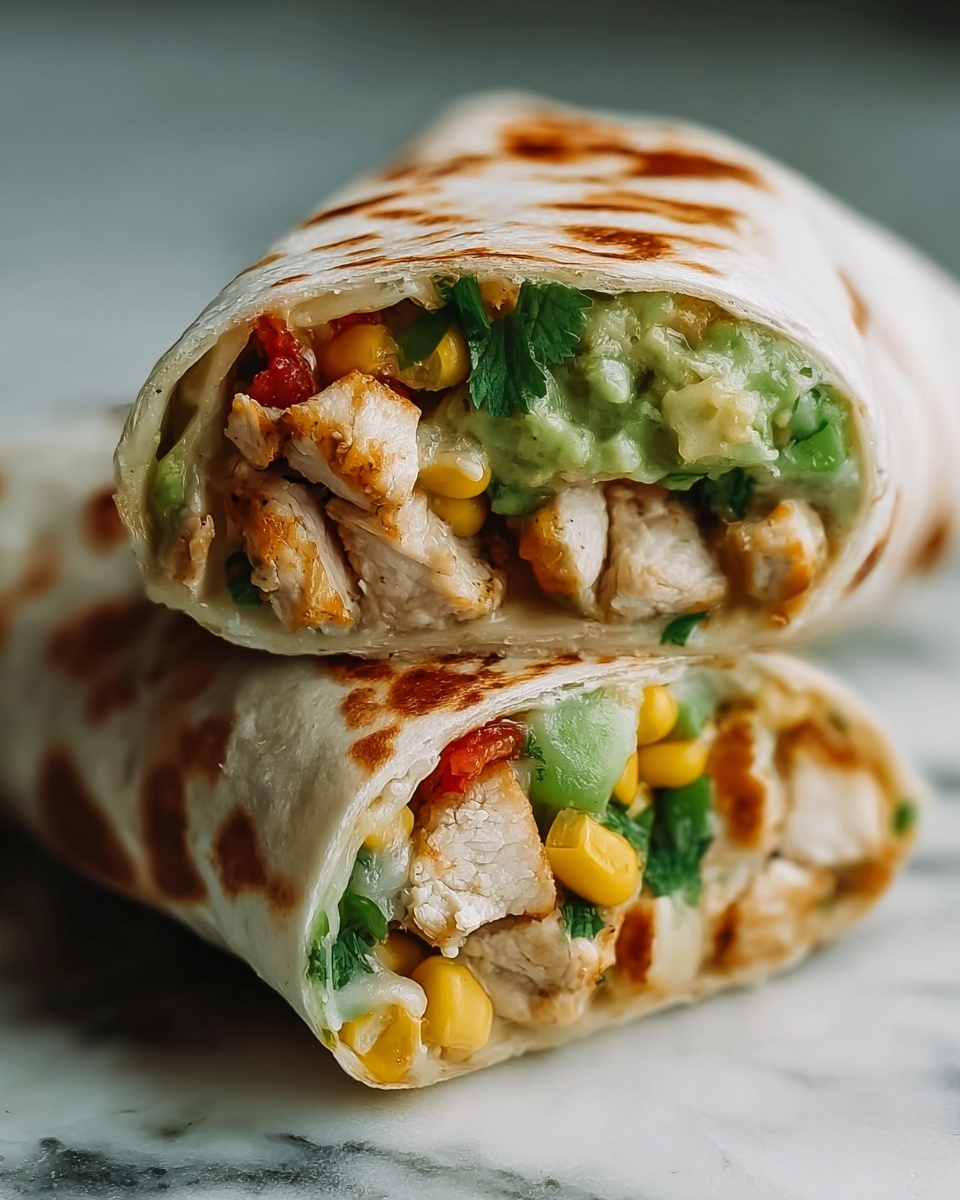 Chicken Avocado Ranch Burritos with Lime Wedges Recipe - Recipe Image