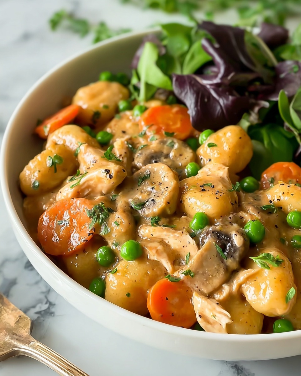 Creamy Chicken and Gnocchi Pot Pie Recipe - Recipe Image