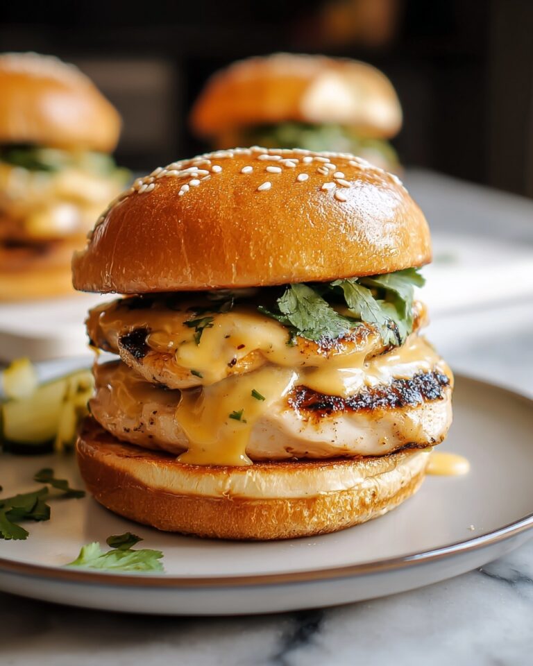 Chipotle Cheddar Chicken Burgers Recipe