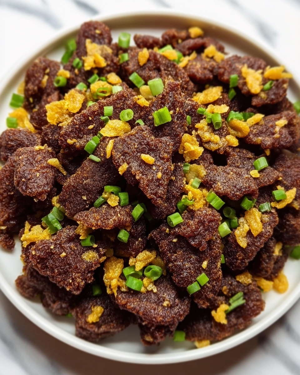 Crispy Fried Garlic Beef Recipe - Recipe Image
