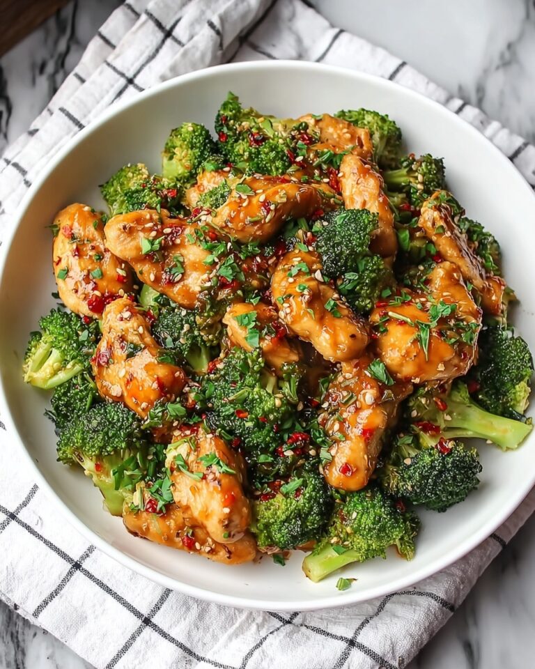 Garlic Chicken with Broccoli and Melty Cheese Recipe