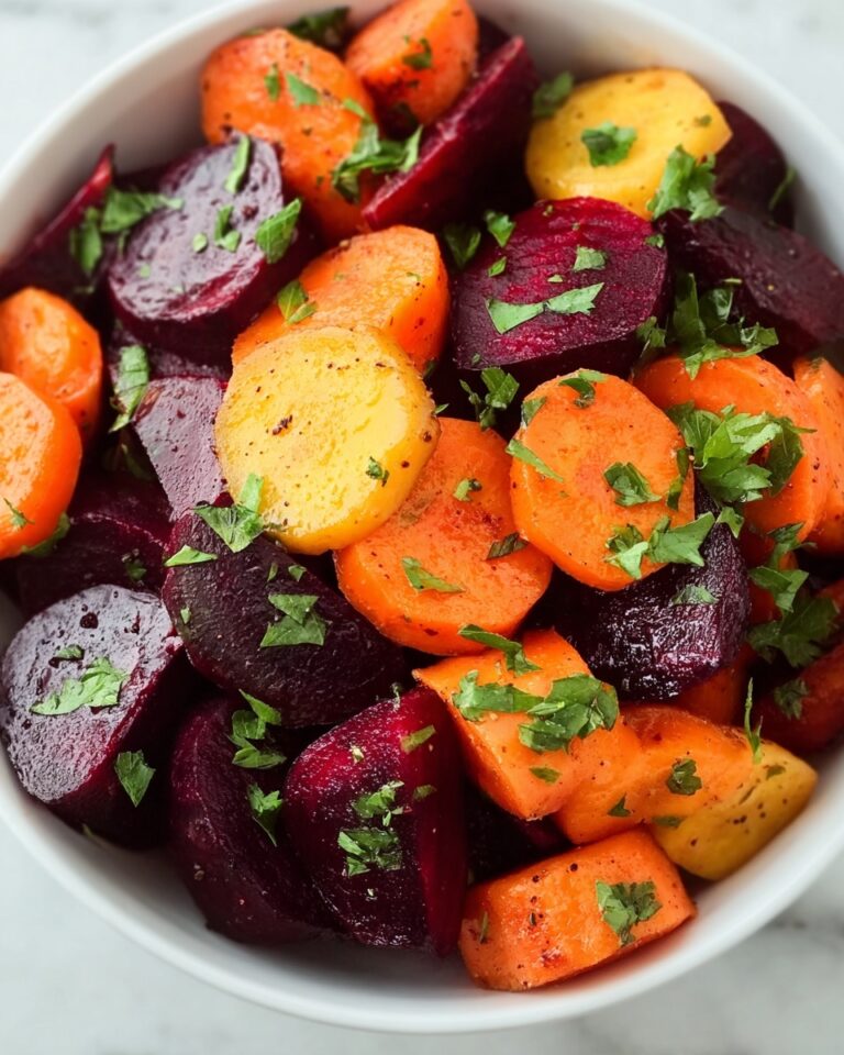 Roasted Beets and Carrots with Maple Dijon Vinaigrette Recipe