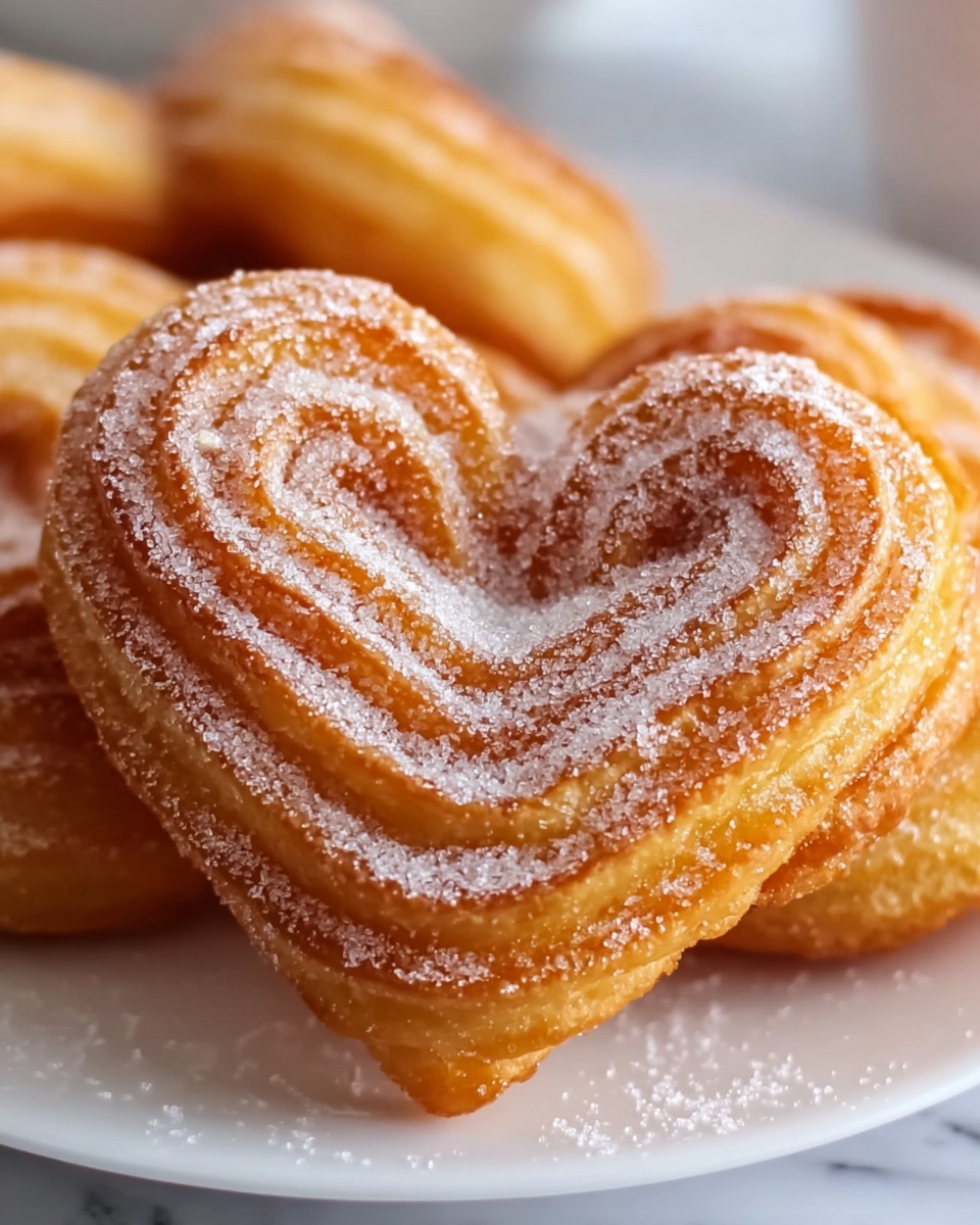 Heart-Shaped Churros with Cinnamon Sugar and Chocolate Dipping Sauce Recipe - Recipe Image