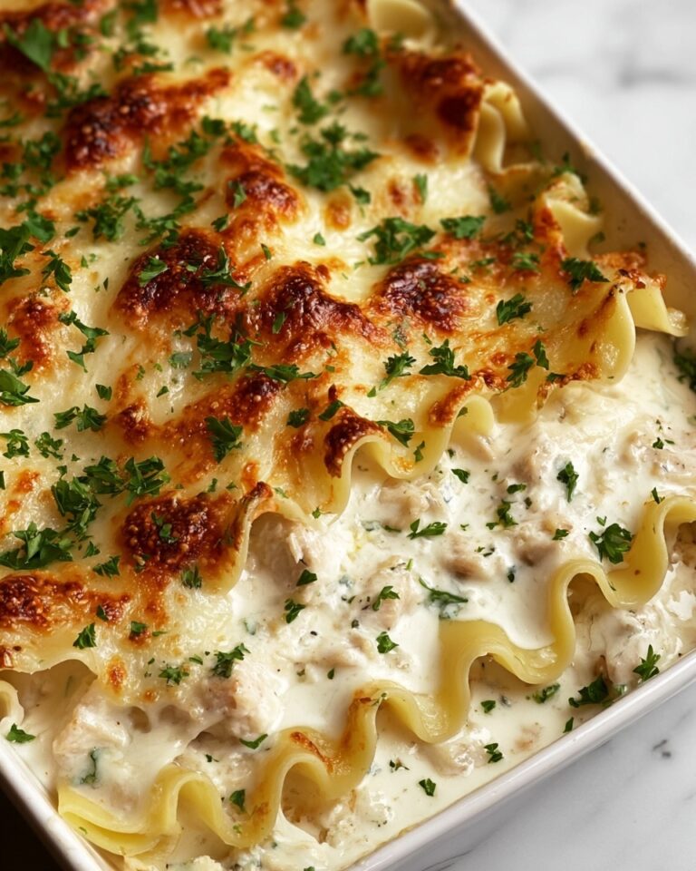 Creamy Chicken Alfredo Lasagna Rolls Recipe