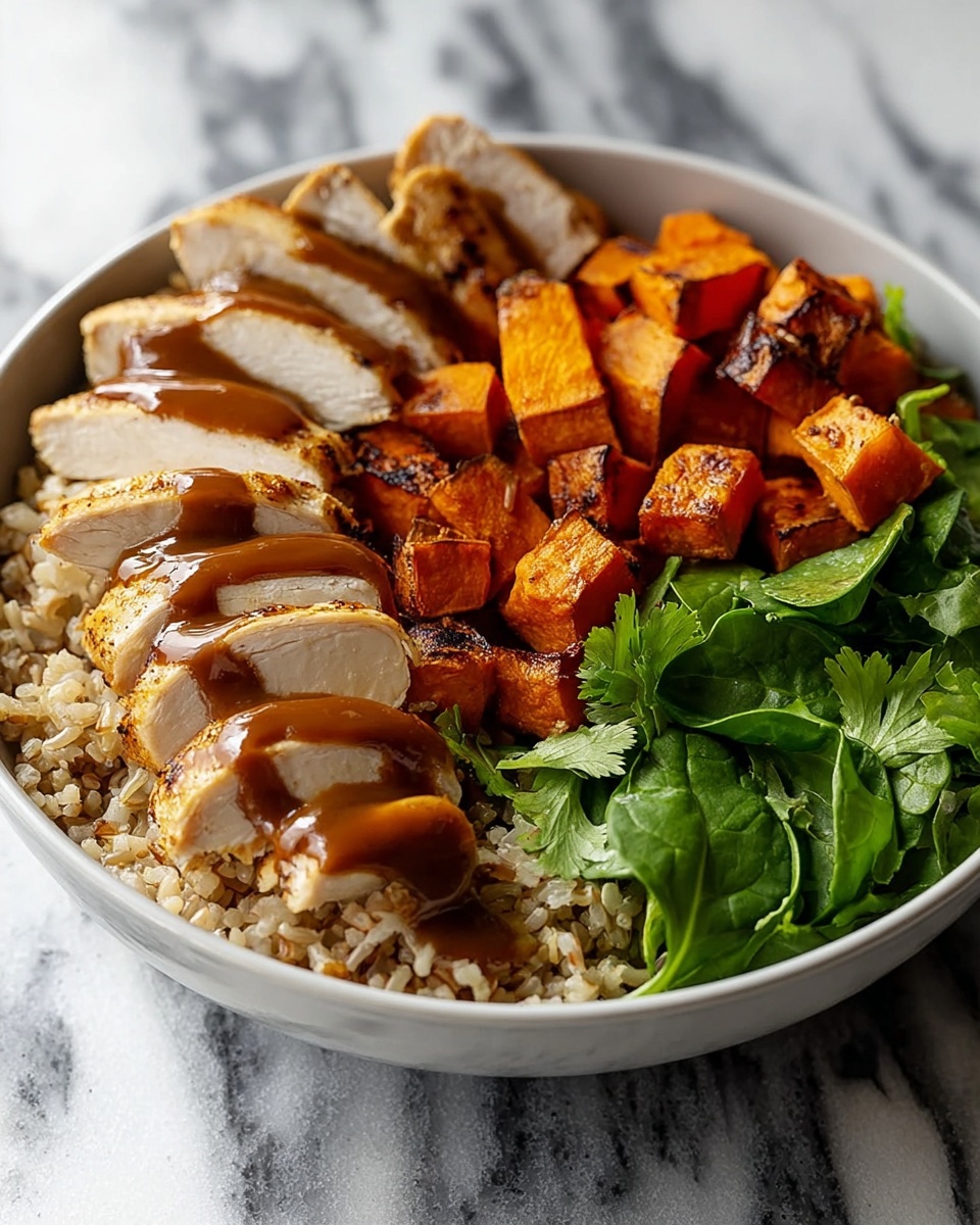 BBQ Chicken & Roasted Sweet Potato Bowls Recipe - Recipe Image