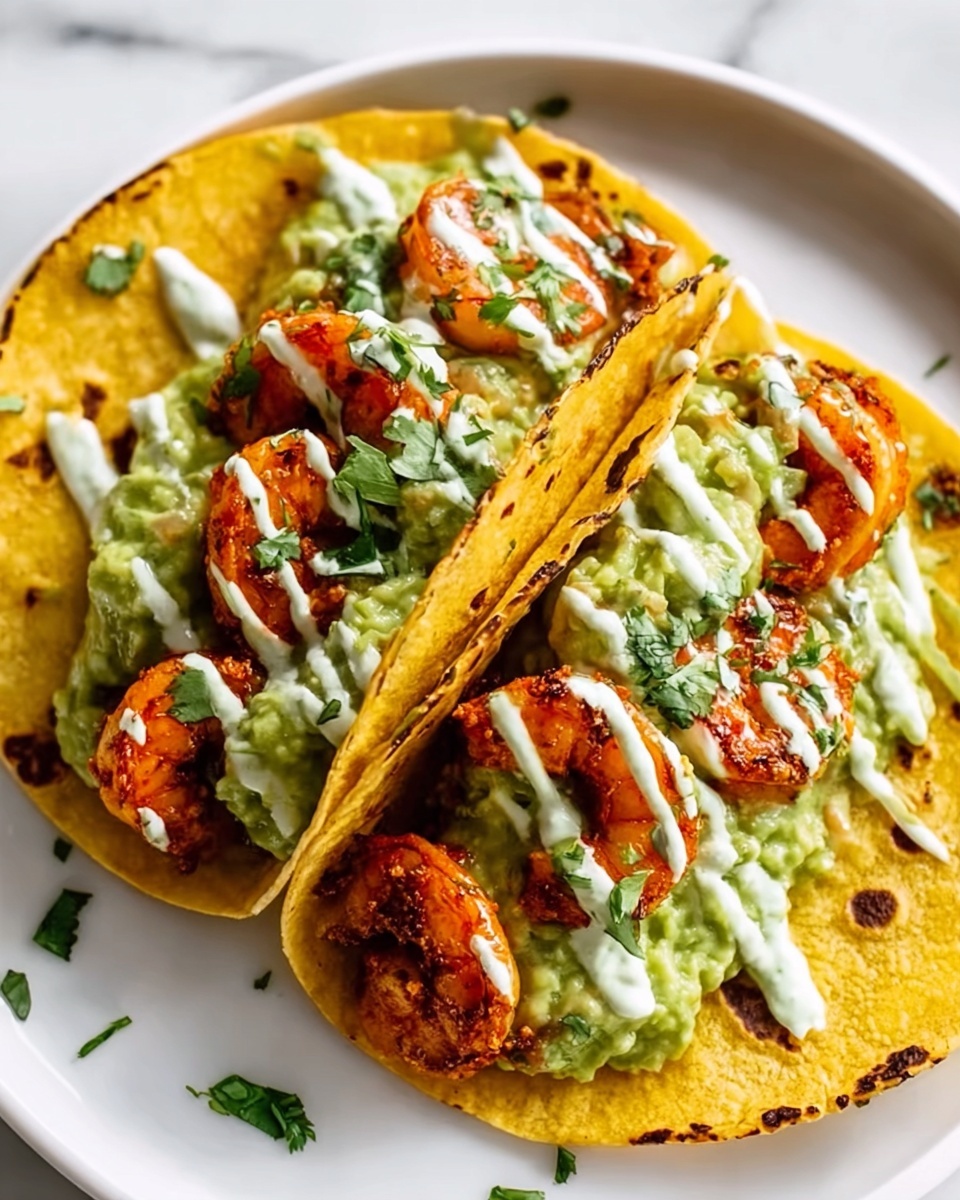 Spicy Shrimp Tacos with Garlic Cilantro Lime Slaw Recipe - Recipe Image