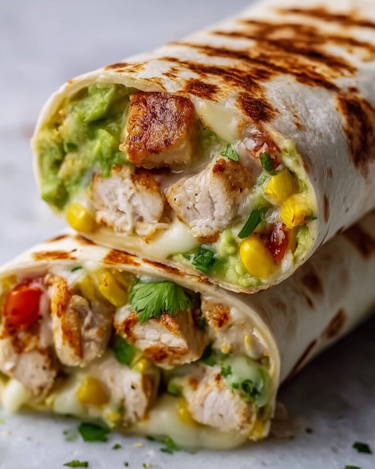 Chicken Avocado Ranch Burritos with Lime Wedges Recipe