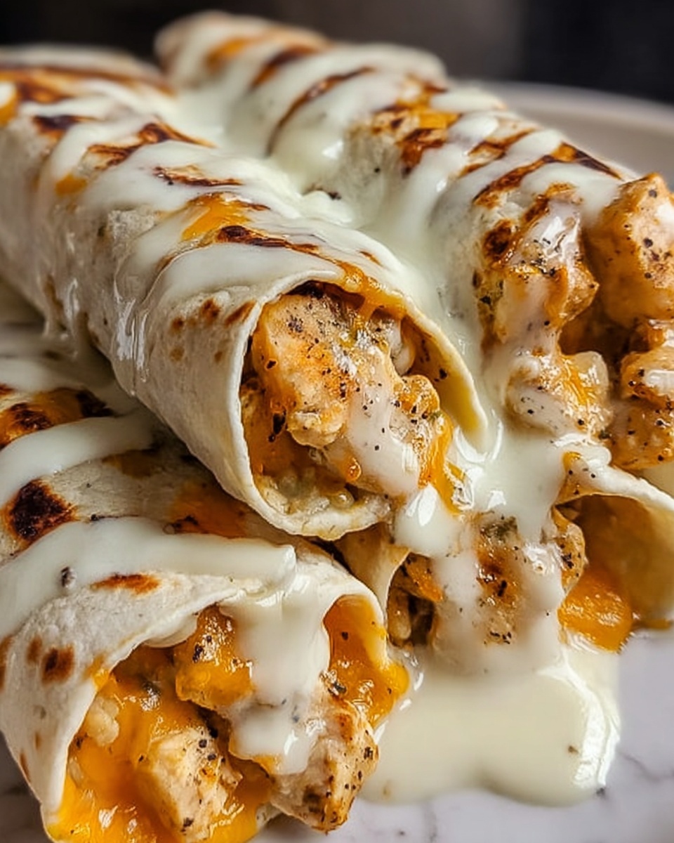 Cheesy Garlic Chicken Wraps Recipe - Recipe Image