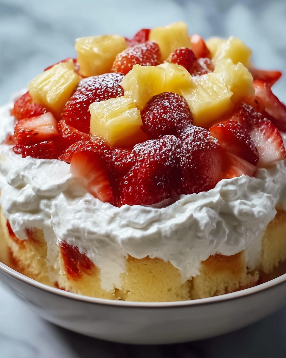 Tropical Strawberry Pineapple Shortcake Recipe - Recipe Image