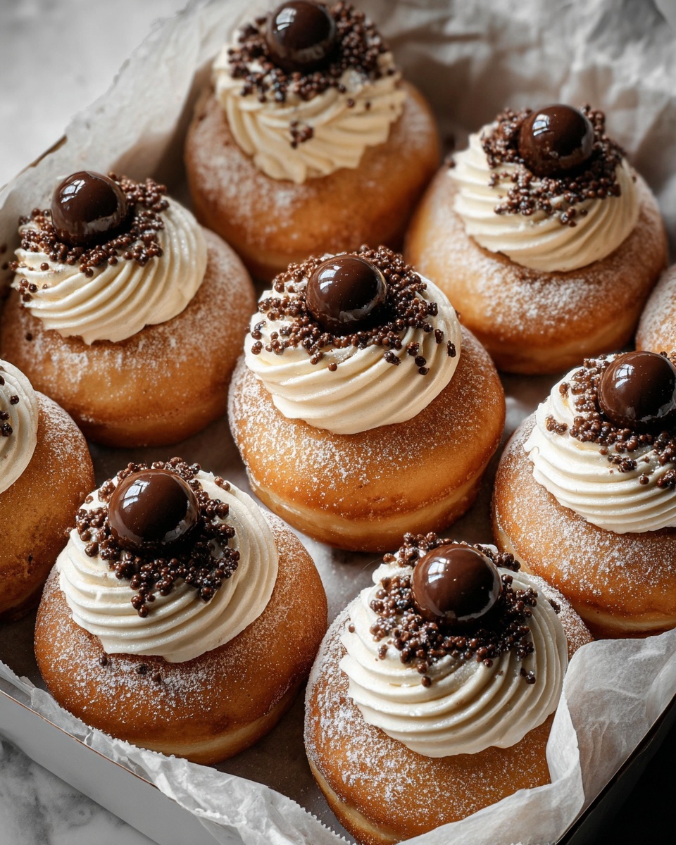 Chai Cream Filled Doughnuts Recipe - Recipe Image