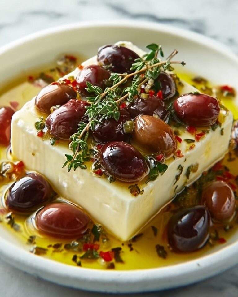 Baked Feta with Olives and Sun-Dried Tomatoes Recipe