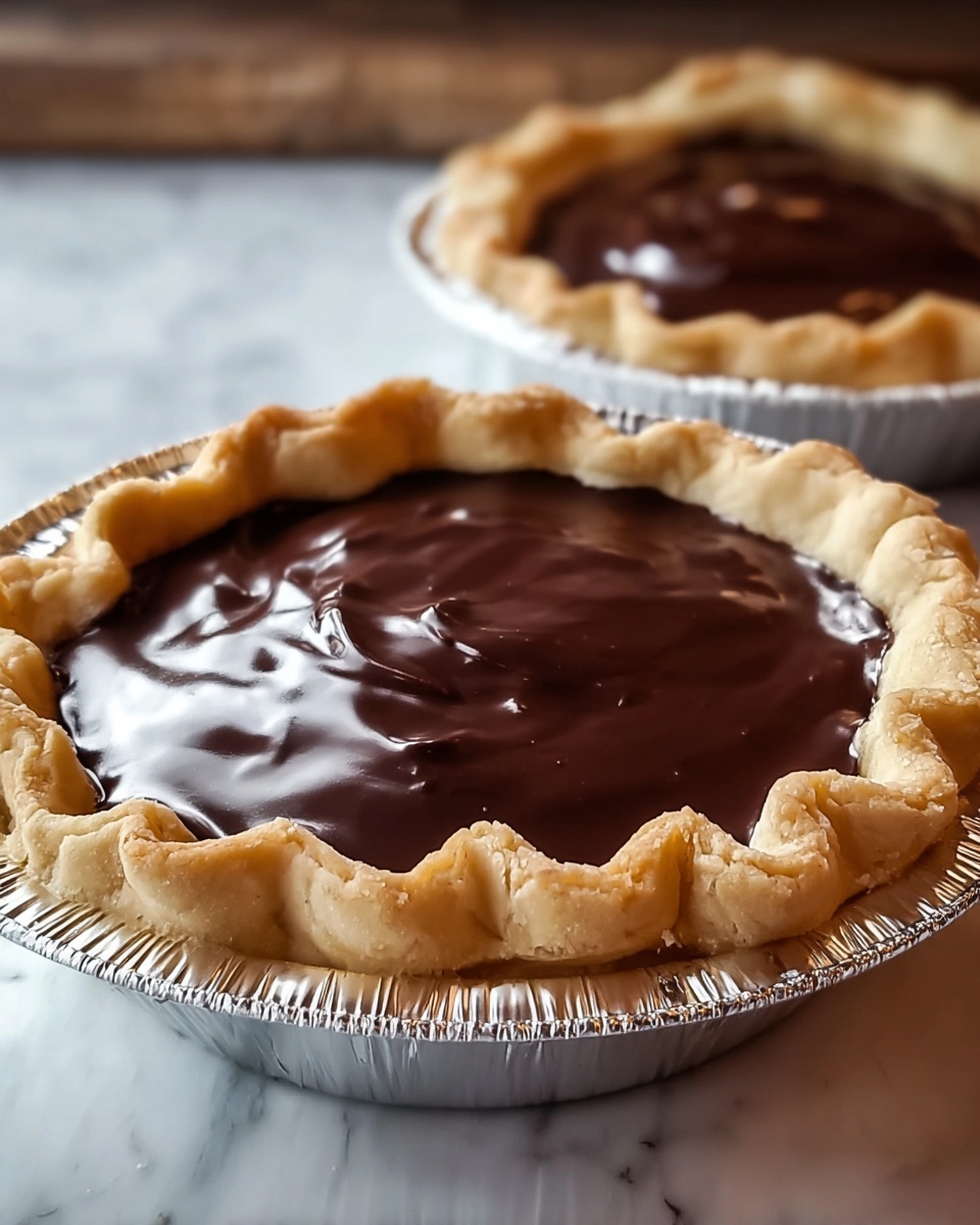 Decadent Chocolate Pie with Rich Ganache and Flaky Crust Recipe - Recipe Image