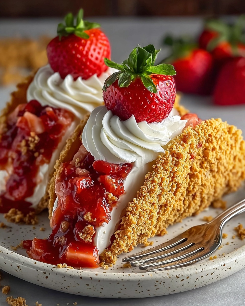 Strawberry Crunch Cheesecake Tacos Recipe - Recipe Image
