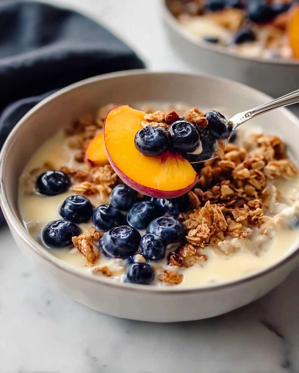 Peach Berry Baked Oatmeal Recipe - Recipe Image