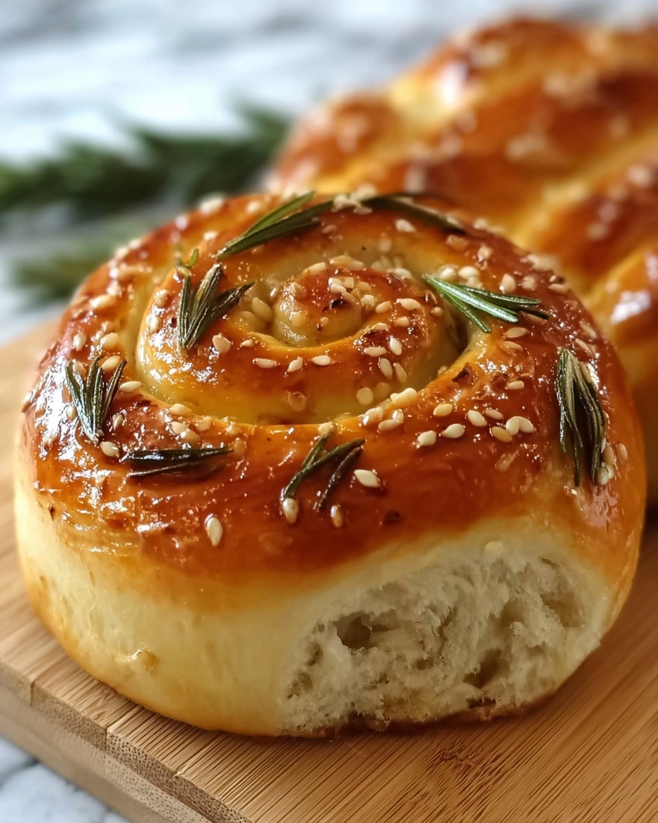 Rustic No Knead Rosemary Garlic Bread Recipe - Recipe Image