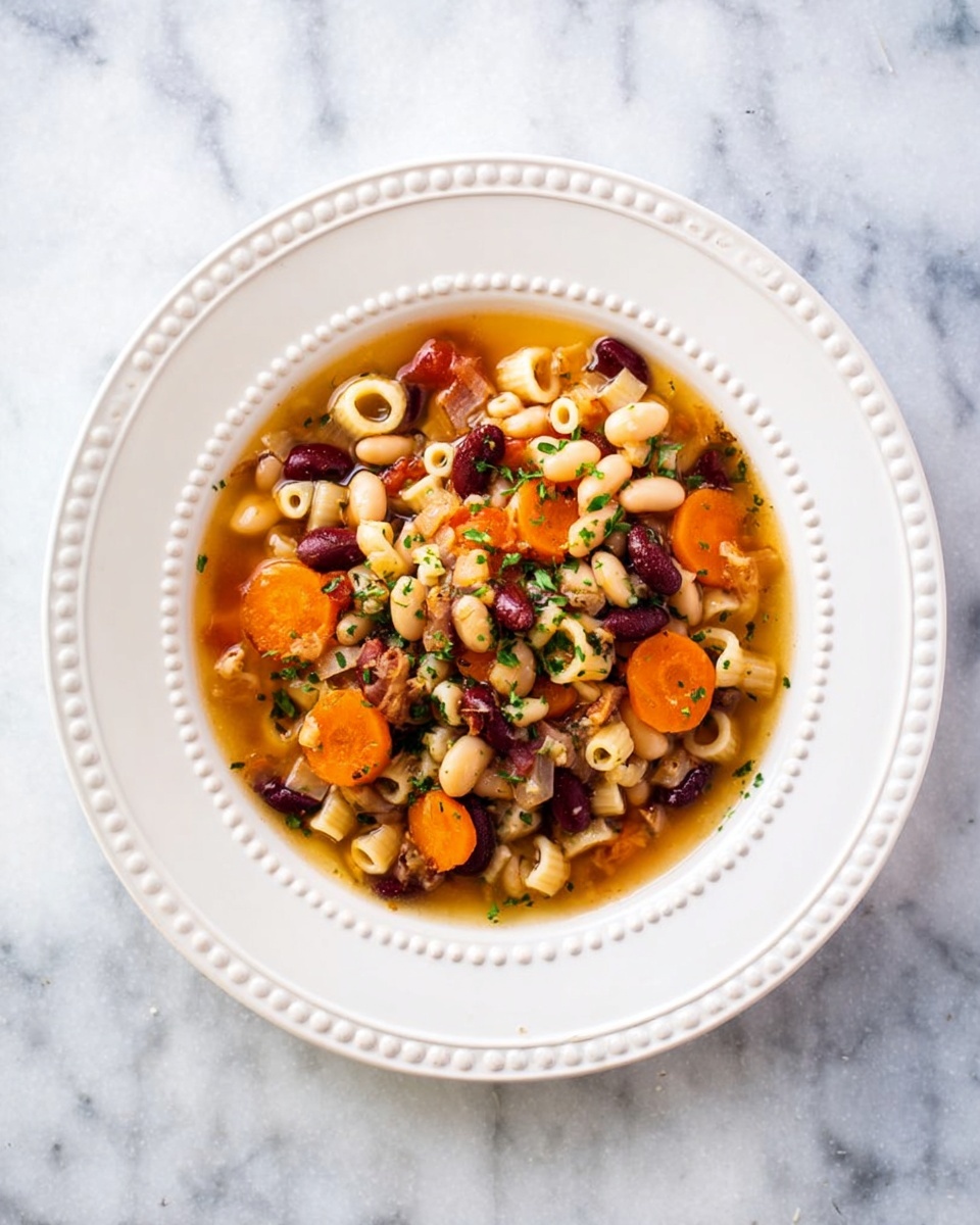 Crockpot Vegetarian Pasta e Fagioli Soup Recipe - Recipe Image