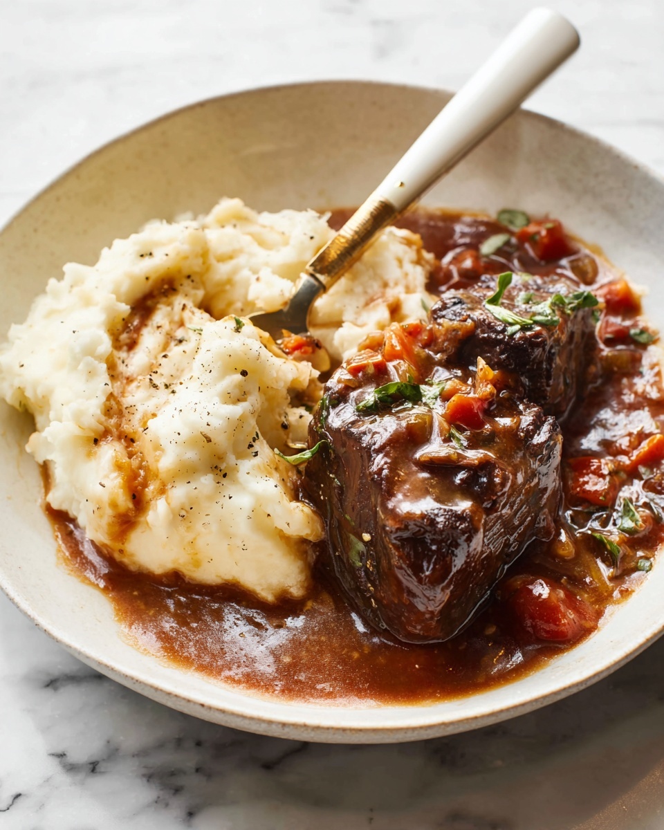 Crockpot Red Wine Braised Short Ribs Recipe - Recipe Image