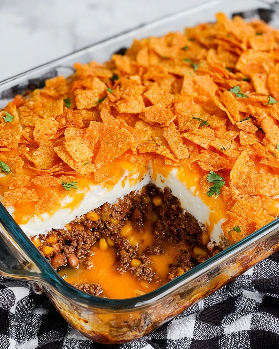 Crunchy & Cheesy Dorito Meatloaf Casserole – A Bold Twist on a Classic Recipe - Recipe Image