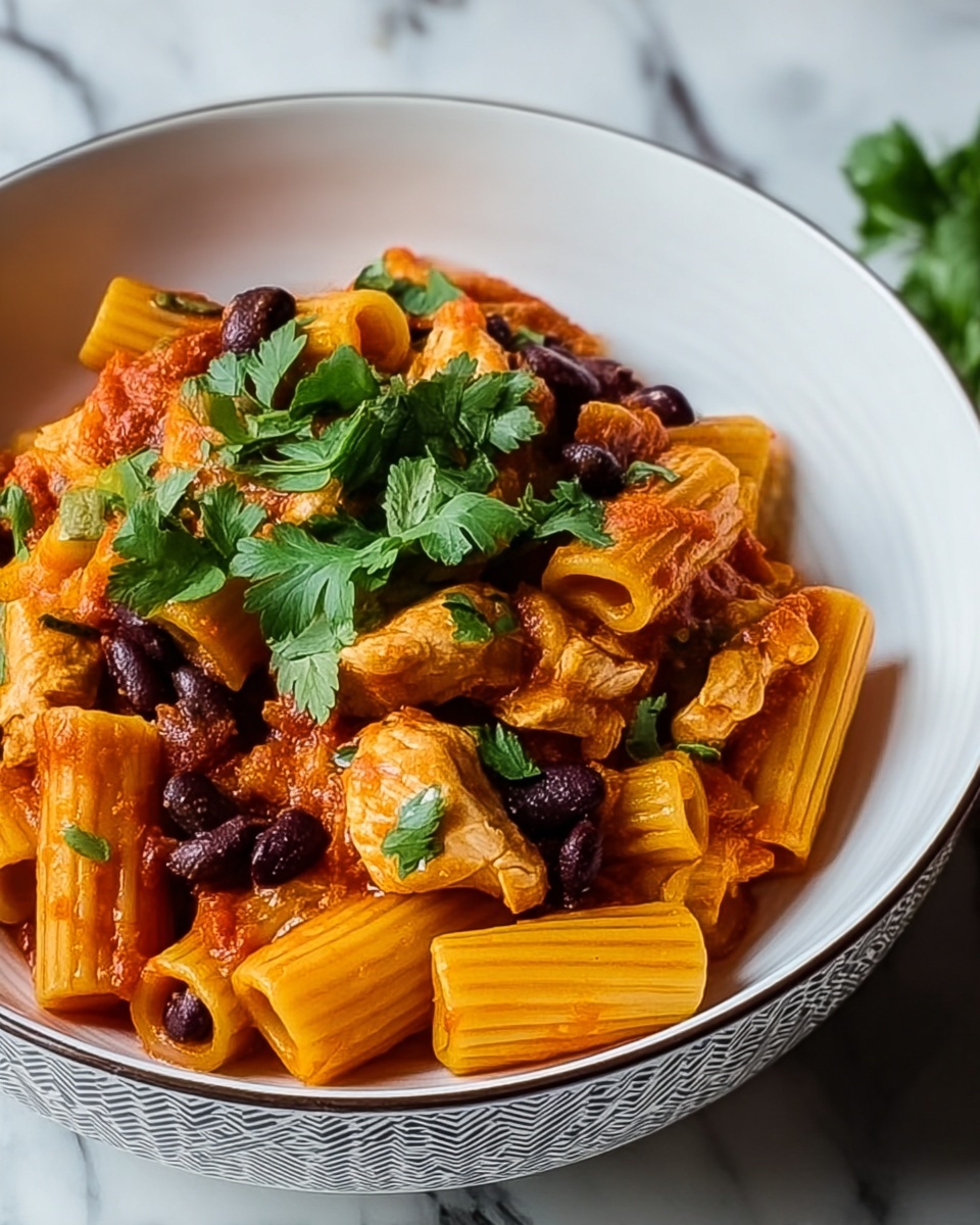 Bold & Cheesy Slow Cooker Chicken Enchilada Pasta – The Easiest Comfort Food Recipe - Recipe Image