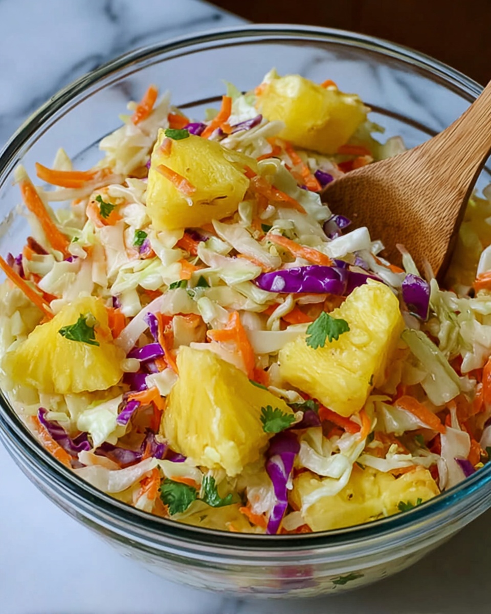 Sweet & Tangy Hawaiian Pineapple Coleslaw Recipe - Recipe Image