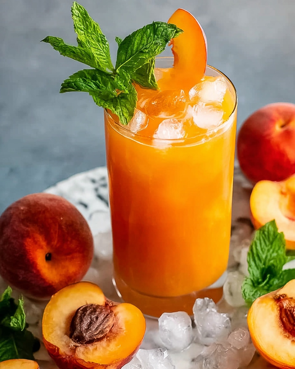 Delightfully Cool Peach Lemonade Slush Recipe - Recipe Image
