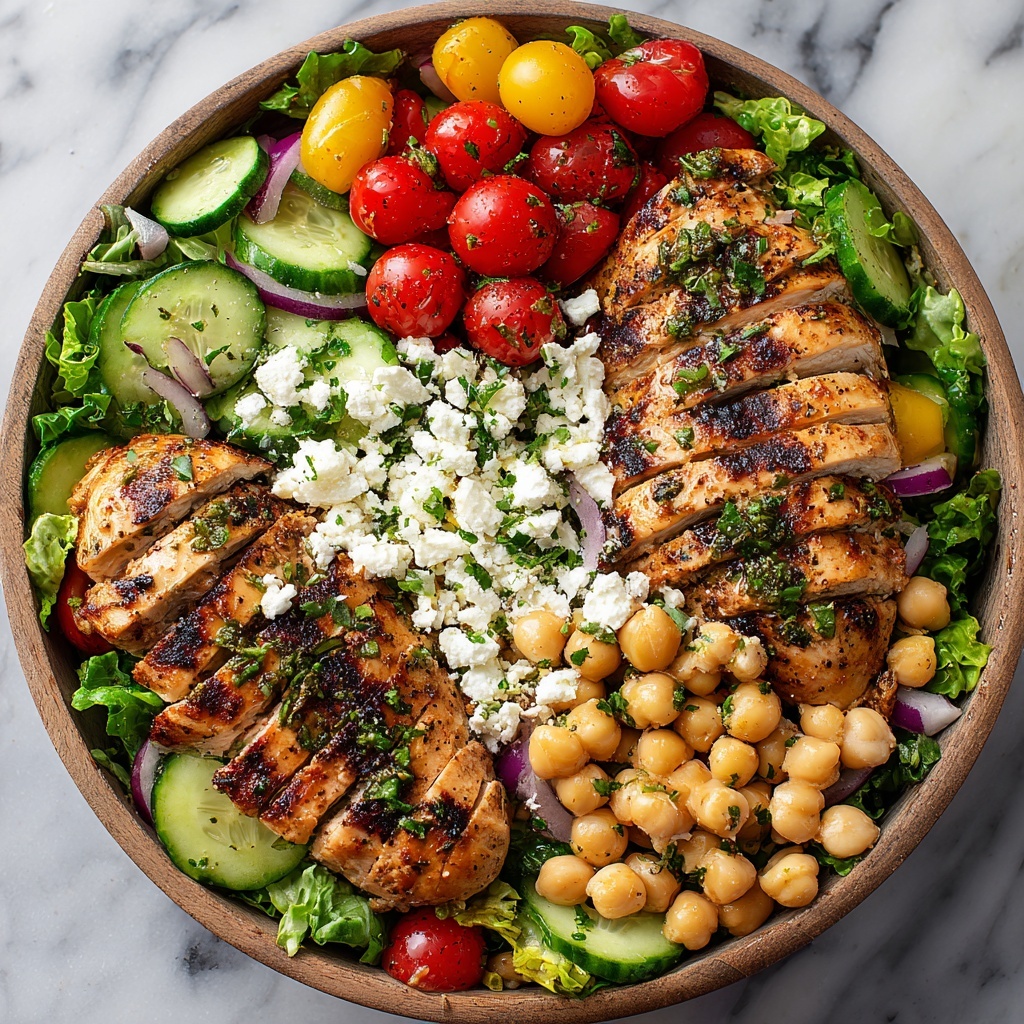 Mediterranean Grilled Chicken Salad with Feta Recipe - Recipe Image