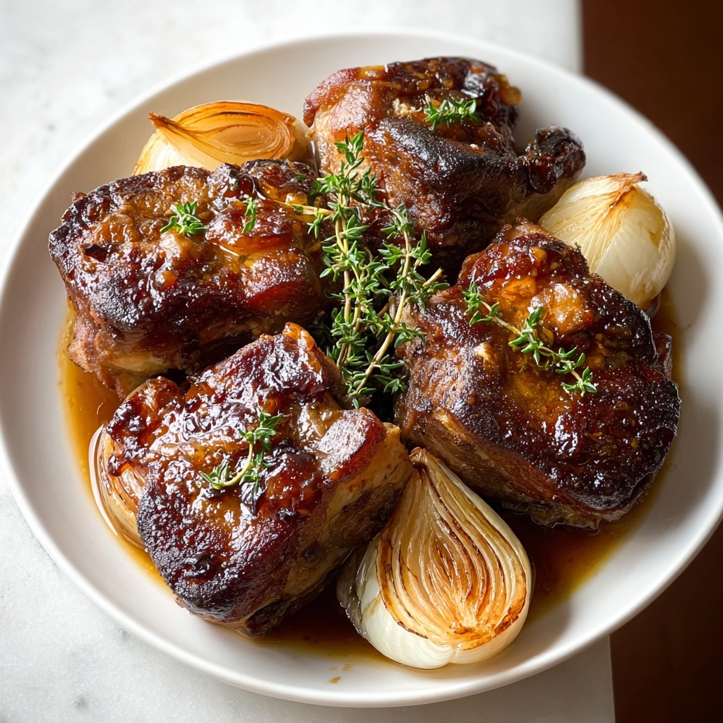 Beer-Glazed Onions with Crispy Salt Pork Recipe - Recipe Image