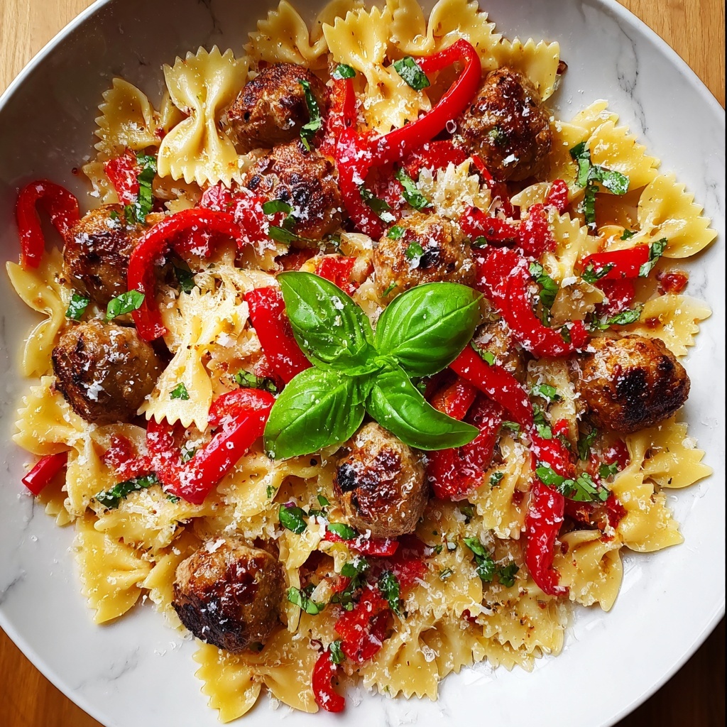 Italian Sausage and Bow Tie Pasta in Creamy Tomato Sauce Recipe - Recipe Image