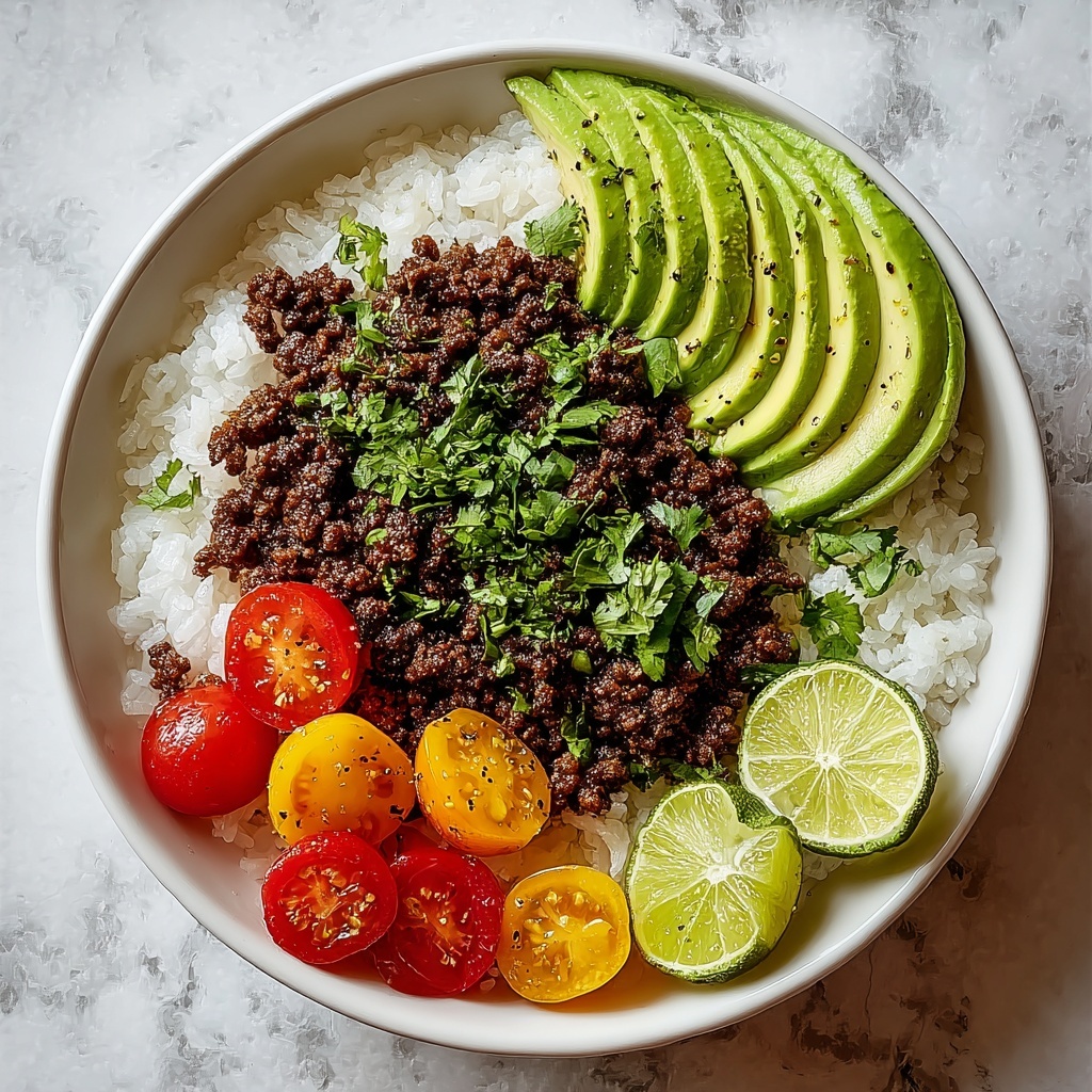 Ground Beef Hot Honey Bowl Recipe - Recipe Image