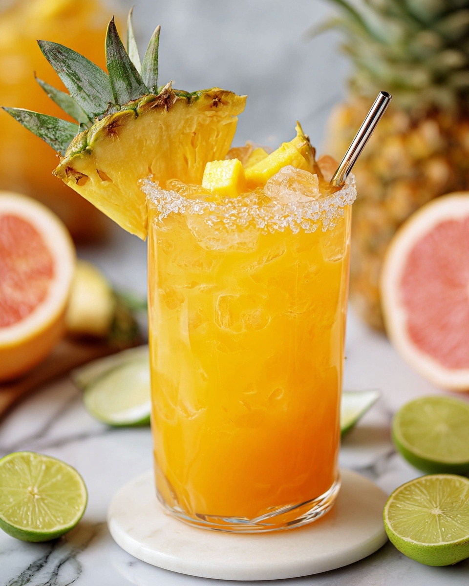 Tropical Pineapple Mango Rum Punch Recipe - Recipe Image