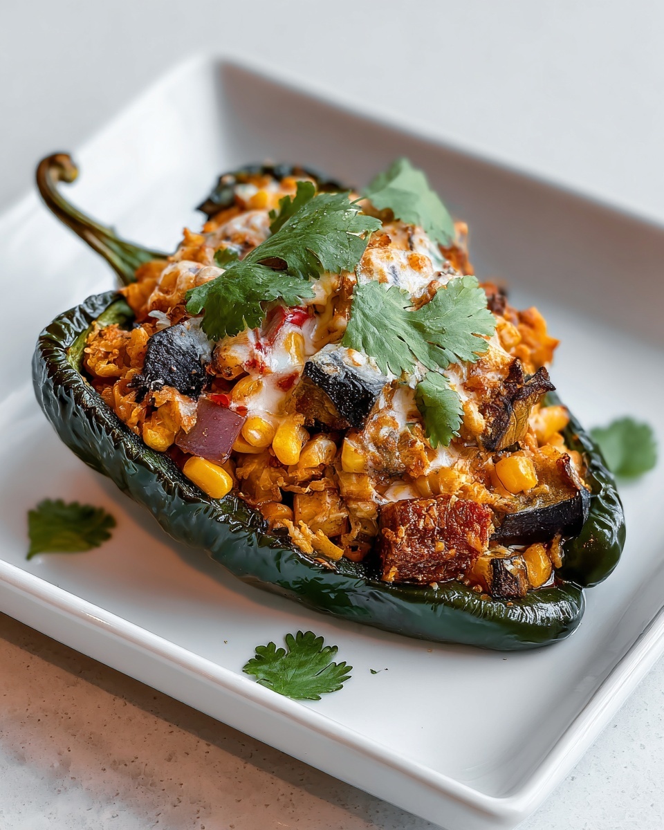 Cheesy Quinoa-Stuffed Poblano Peppers Recipe - Recipe Image
