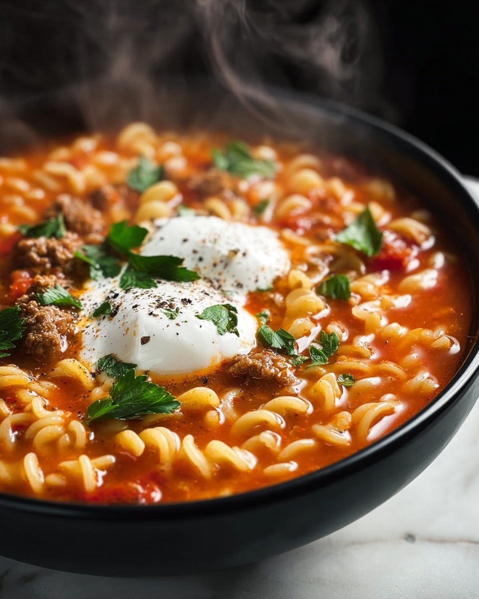 One Pot Lasagna Soup Recipe - Recipe Image