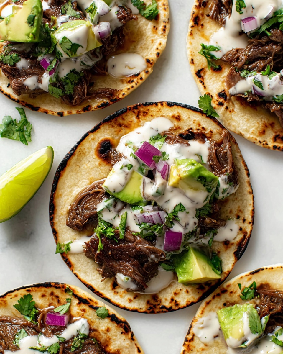 Crockpot Shredded Beef Tacos Recipe - Recipe Image