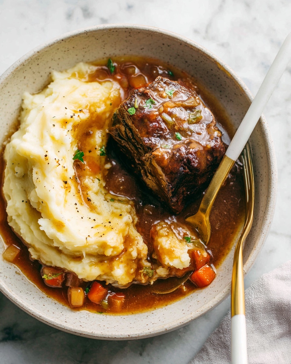 Crockpot Red Wine Braised Short Ribs Recipe - Recipe Image