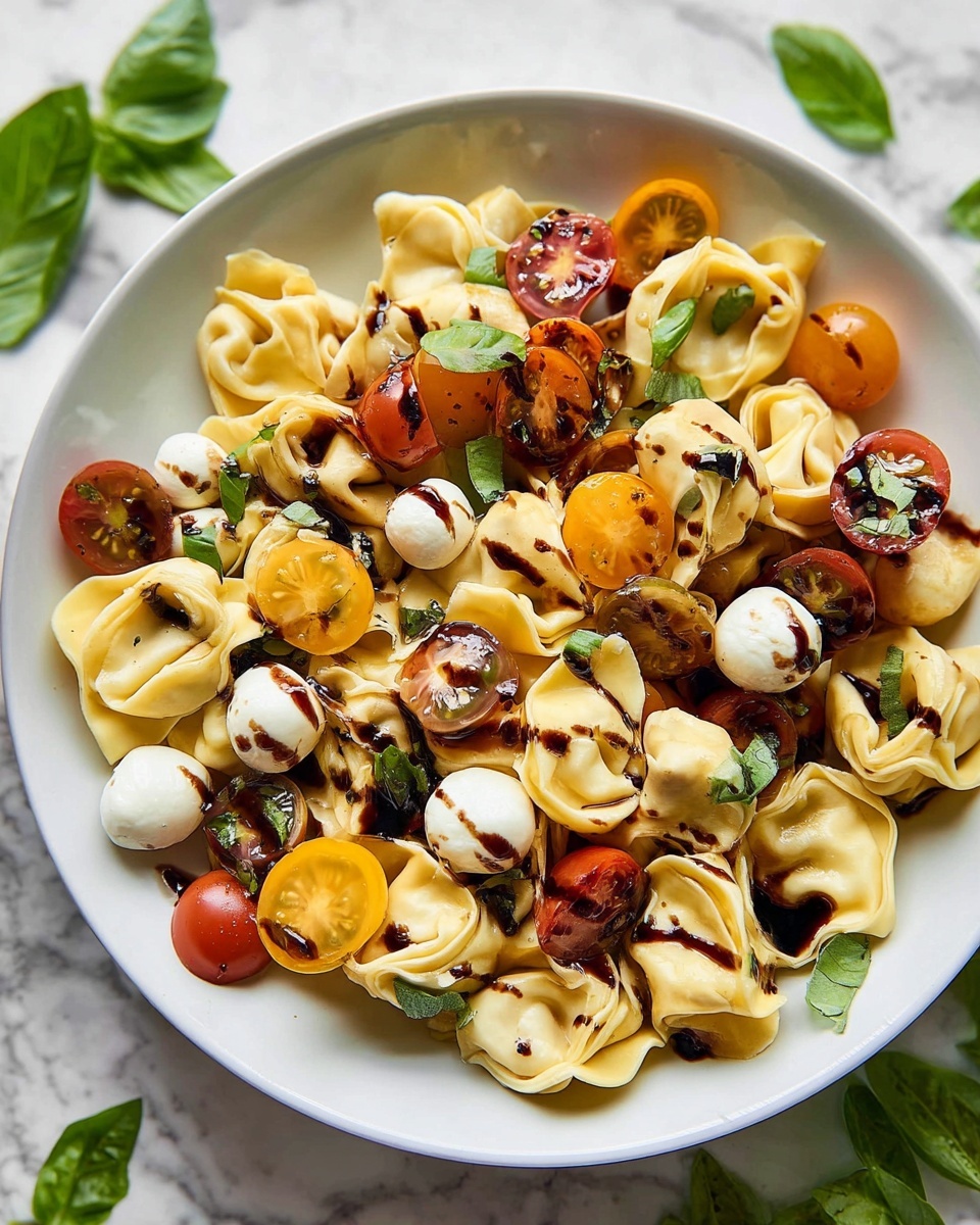 Caprese Tortellini Pasta Salad Recipe - Recipe Image