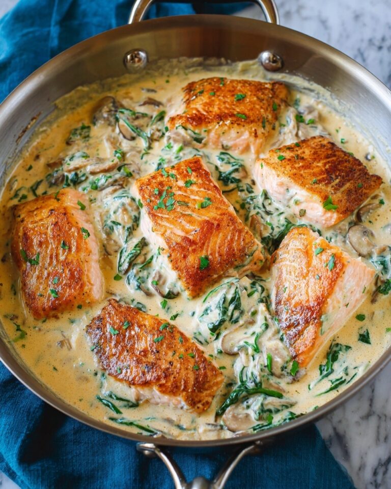 Tuscan Salmon with Sun-Dried Tomatoes and Spinach Recipe