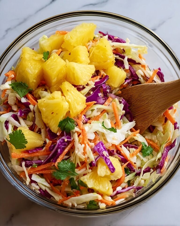 Sweet & Tangy Hawaiian Pineapple Coleslaw Recipe