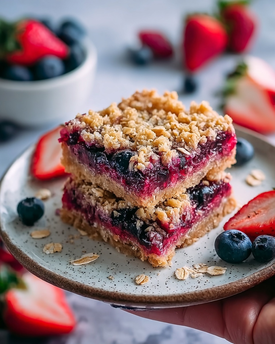 Sweet & Tangy Rhubarb Oat Bars Recipe - Recipe Image
