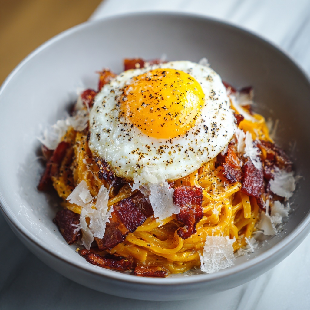 Kimchi and Bacon Carbonara Recipe - Recipe Image
