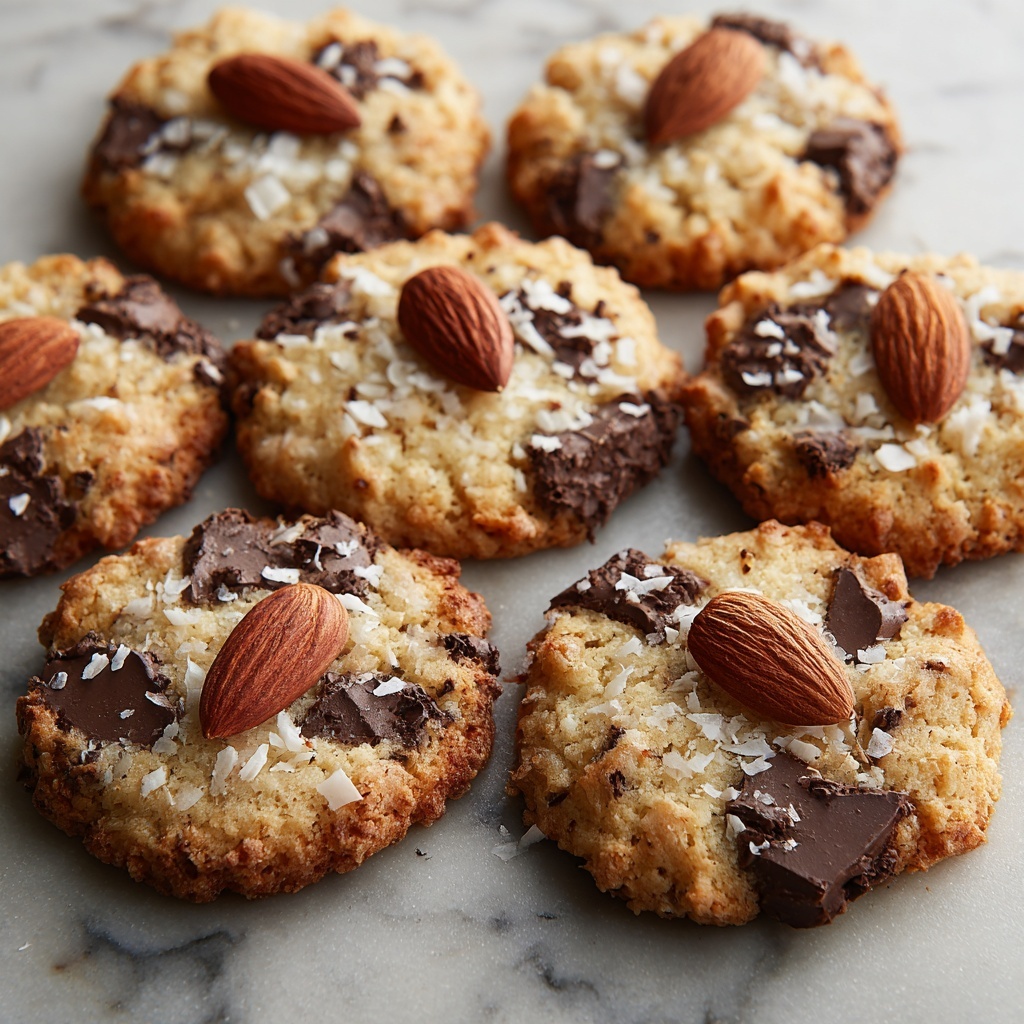 Almond Joy Cookies: Gooey Coconut-Chocolate Bliss Recipe - Recipe Image