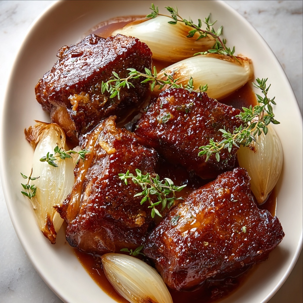 Beer-Glazed Onions with Crispy Salt Pork Recipe - Recipe Image