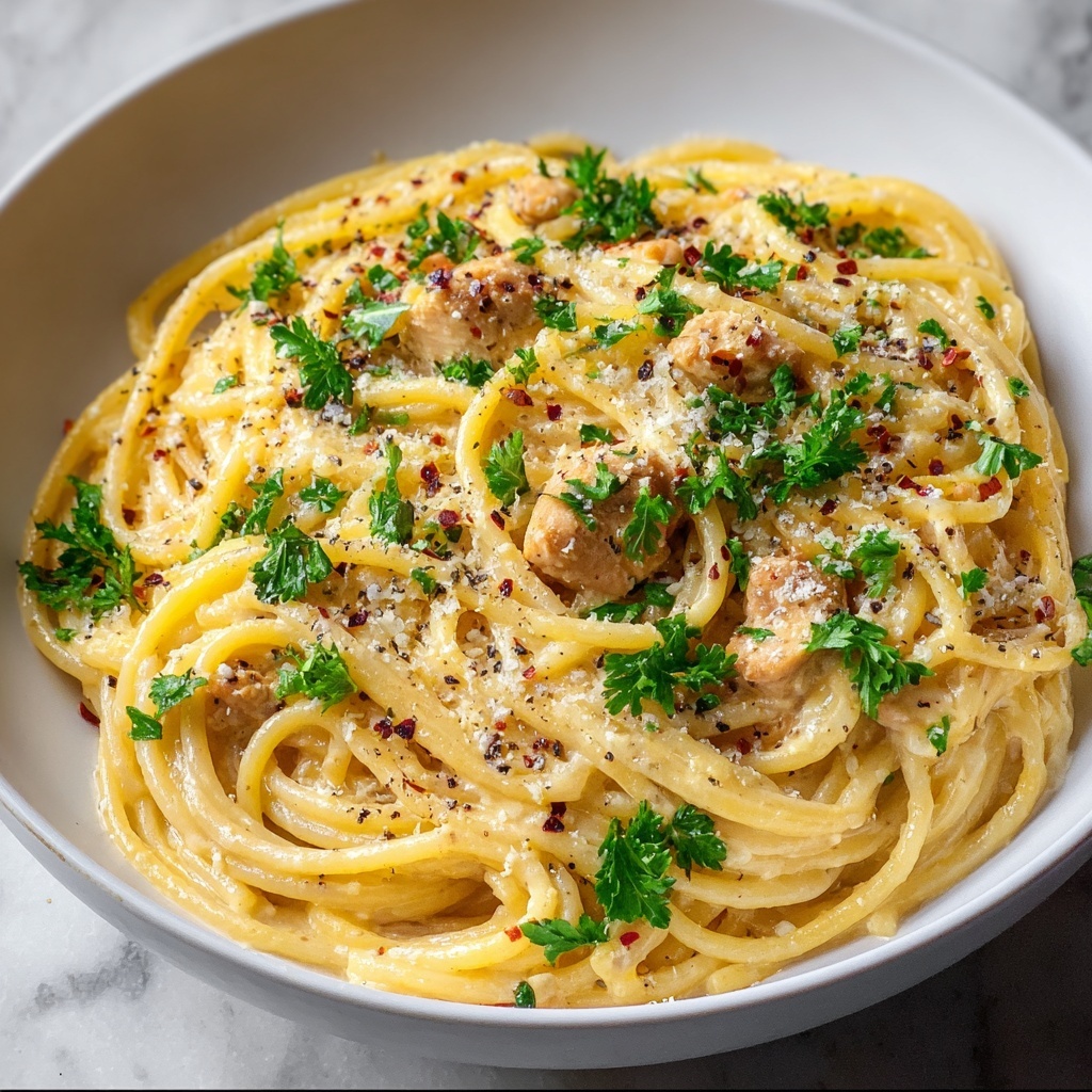 One Pot Creamy Garlic Pasta Recipe - Recipe Image