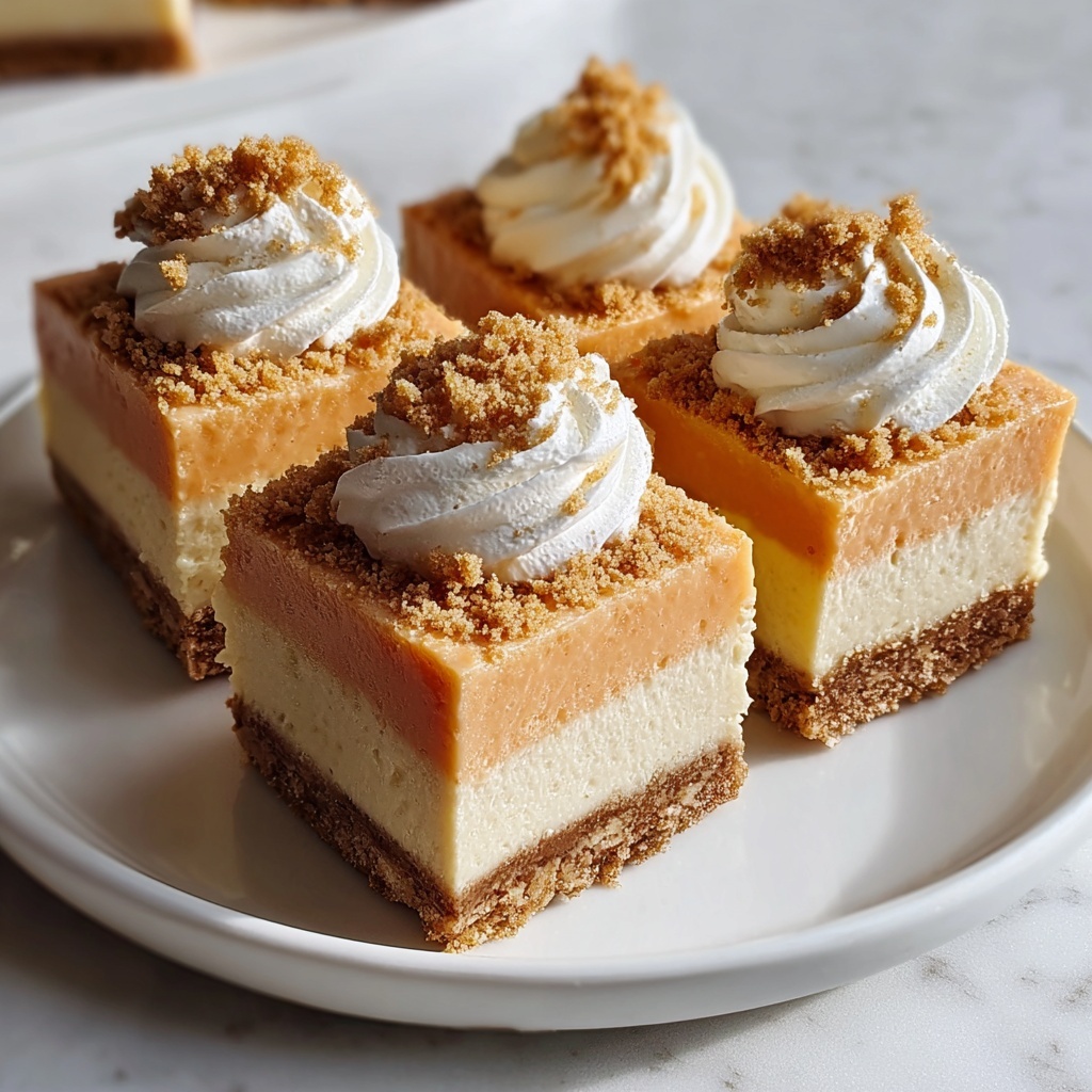 No Bake Pumpkin Cheesecake Bars Recipe - Recipe Image
