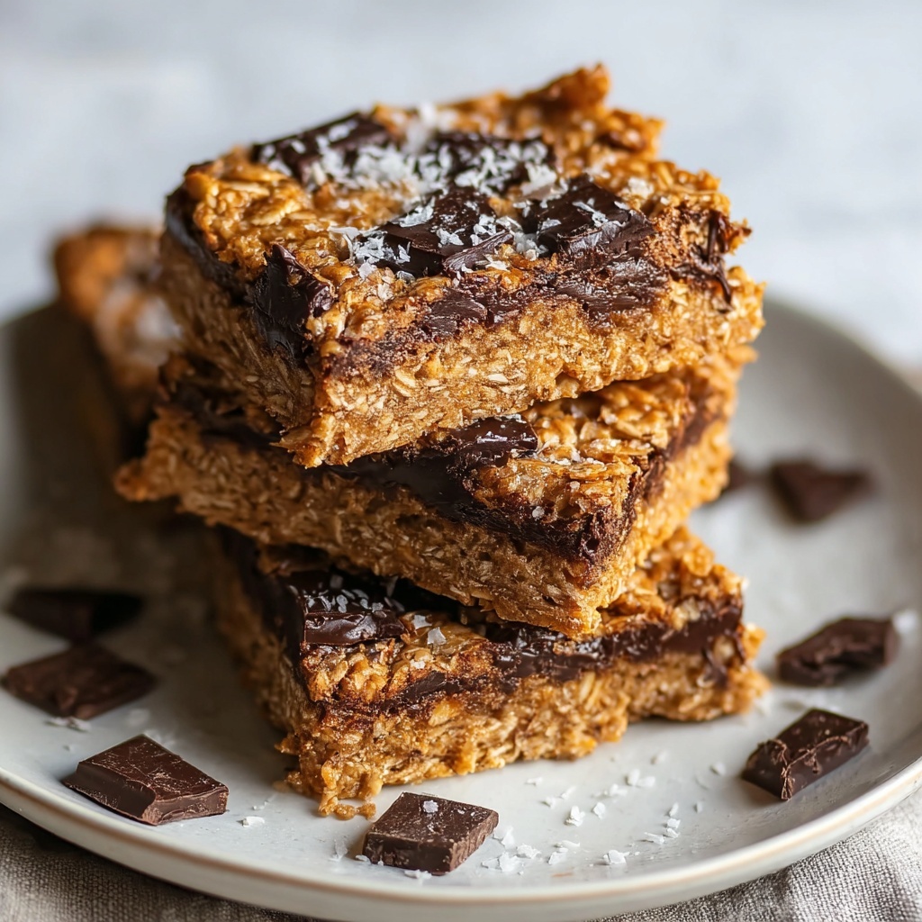 Healthy Chocolate Chip Oatmeal Bars Recipe - Recipe Image