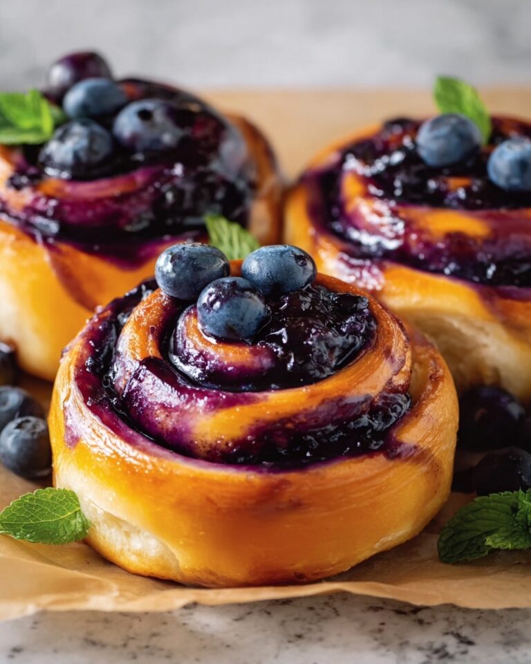Blueberry Cinnamon Rolls with Cream Cheese Frosting Recipe