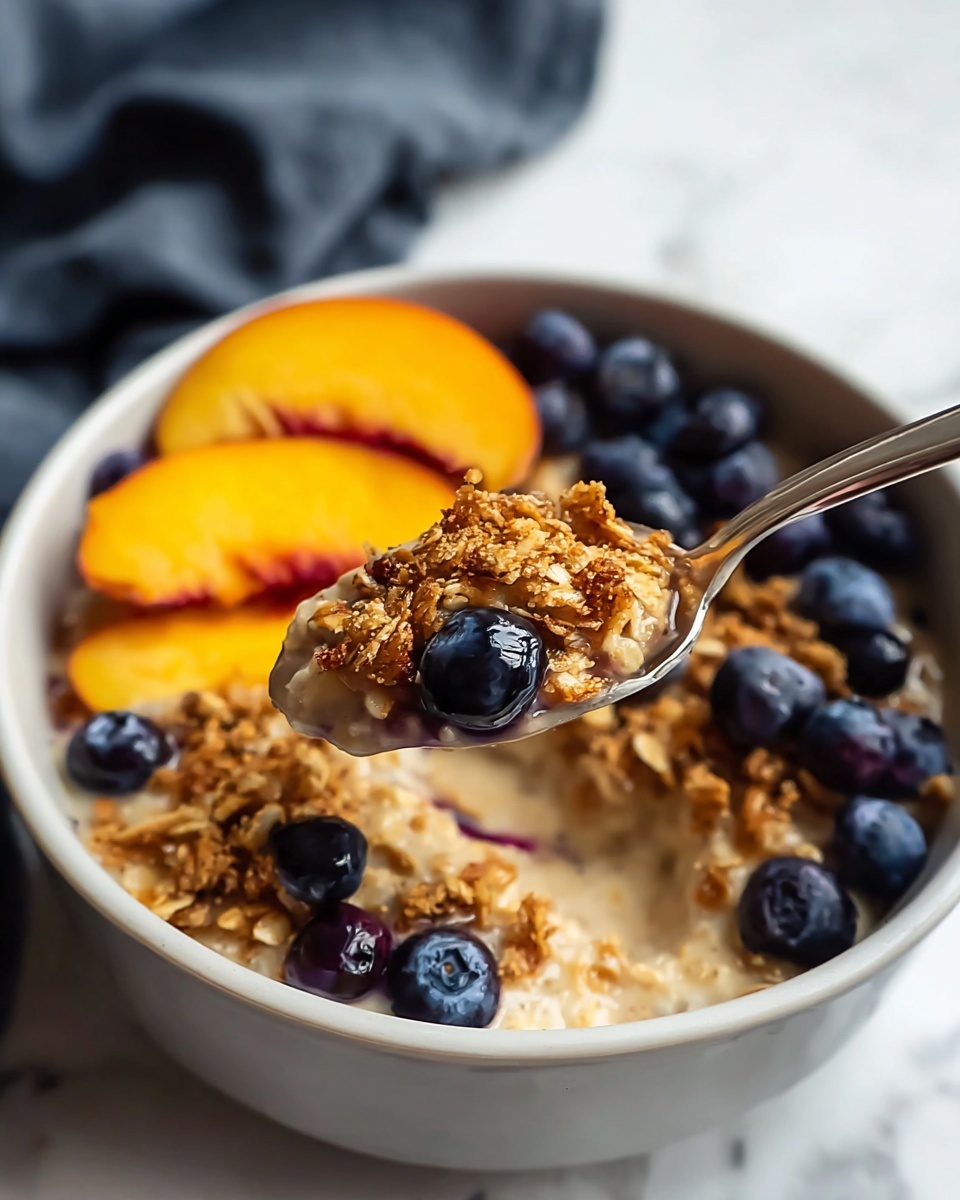 Peach Berry Baked Oatmeal Recipe - Recipe Image