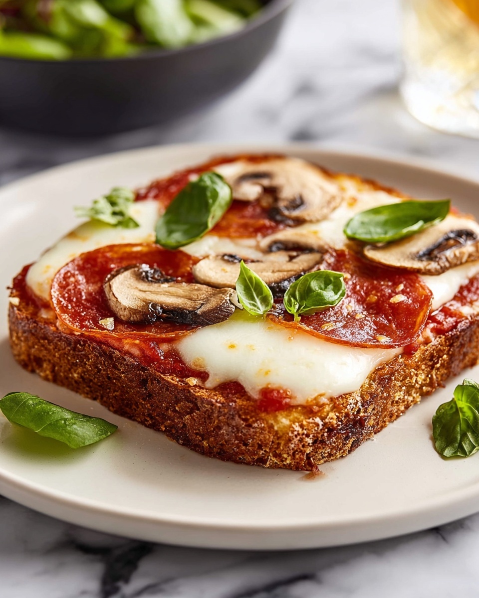Cheesy Pepperoni Pizza Toast Recipe - Recipe Image